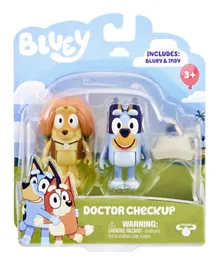Bluey - Doctor Check Up Set Figure - 2 Pack / Bluey & Indy - Multicolor