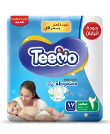 Teemo  Diapers, Size 2 Small, 3.5Kg - 7 Kg, Saving Pack, 17 Count