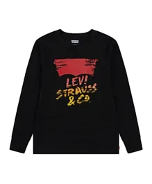 Levi's - Sketched Logo Full Sleeve T-Shirt - Black
