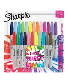 Sharpie Permanent Fine Markers Pack of 24  - Assorted