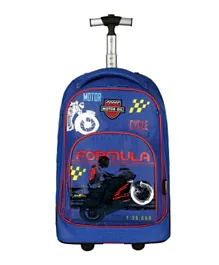 Eazy Kids Formula Racing Big Wheel Trolley School & Pencil Case - 18 Inches