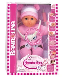 Bambolina Doctor Set With Doctor Acc With Red Light Heart Beat & Baby Sounds - Pink
