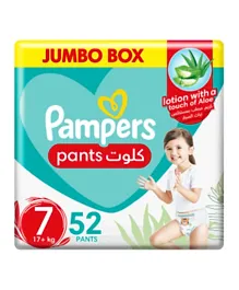 Pampers Baby-Dry Pants Diapers with Aloe Vera Lotion Size 7 Jumbo Box - 52 Pieces