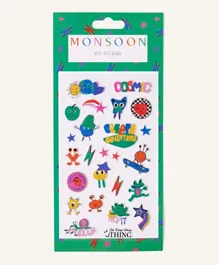 مونسون تشيلدرن - ملصقات مرحة للأطفال - متعددة الألوان - 25 قطعة