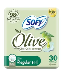 Sofy Olive Slim Regular Pads With Wings - 30 Pads