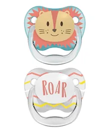 Dr. Brown's PreVent Printed Shield 2 Orthodontic Soothers - Lion