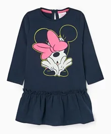 Zippy Minnie Mouse Long Sleeves Dress - Dark Blue
