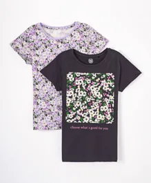 SMYK 2 Pack Floral T-Shirts - Multicolor
