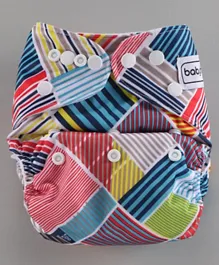 Babyhug Free Size Reusable Cloth Diaper With Insert Stripe Print - Multicolor
