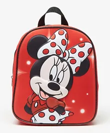 Disney Minnie Mouse Print Backpack with Adjustable Straps - 8 Inches