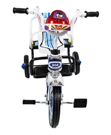 أملا بيبي - دراجة ثلاثية العجلات بمقعدين - أزرق وأسود