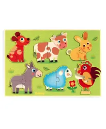 Djeco Coucou-cow Puzzle - Multicolour