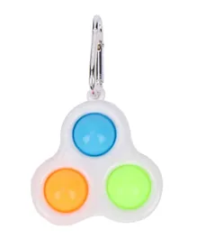 Power Joy Sensory Toy Dimple 3 Pop Key Chain - Multicolor