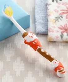 Babyhug Ultra Soft Bristles Elephant Design Toothbrush - Orange Brown