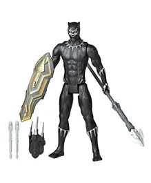 Marvel Avengers Titan Hero Series Blast Gear Deluxe Black Panther Action Figure Toy Black - 12 Inches