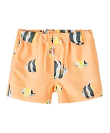 Name It Graphic Swim Shorts - Orange Chiffon