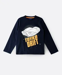Jam Toyko Drift Graphic T-Shirt - Navy