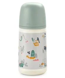 Suavinex - Wide-Neck Feeding Bottle with Physiological Silicone Teat (270 ml) - Park Green