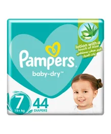 Pampers Baby-Dry Taped Diapers with Aloe Vera Lotion Size 7 - 44 Pieces