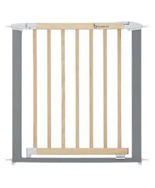 Badabulle Safety Gate, Safe & Lock, Durable Metal & Wood, 73-81.5 cm Adjustable, Double-Lock System, 0M+