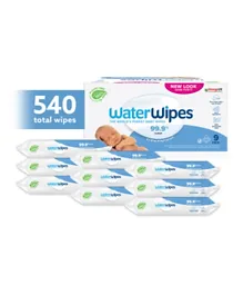 WaterWipes - Original Plastic Free Baby Wipes, 540 Count (9 packs)