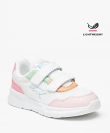 Kangaroos - Girls' Textured Sneakers with Hook and Loop Closure - Pink