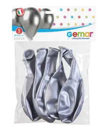 Gemar Shiny Silver Balloons - 5 Pieces