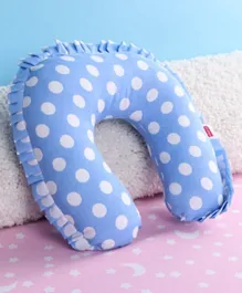 Babyhug U-Shaped Neck Support Pillow With Frill - Blue