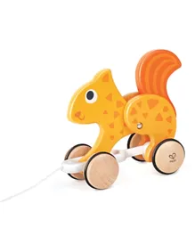 Hape - Push and Pull Squirrel Wooden Pull Along Toy