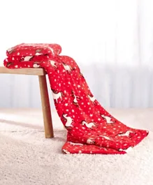 بيبي هاغ - بطانية بطبعة يونيكورن - أحمر