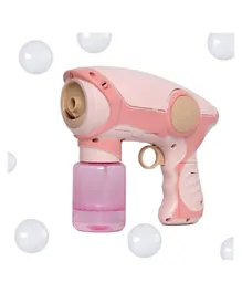 Wanna Bubbles - Light Up Smoke and Mist Fog Bubble Shooter Gun - Pink