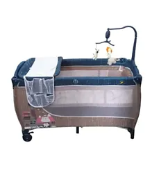 Babylove Playpen Two Layers With Toys - Blue