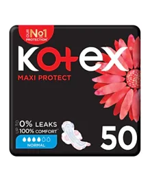 Kotex Maxi Pads Normal with Wings Sanitary Pads - 50 Pieces
