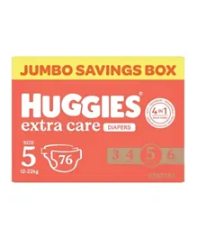 Huggies - Extra Care Diapers S5 Jumbo Box 76 Pcs - Size 5