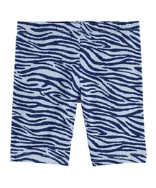 Carter's Zebra Bike Shorts-Blue