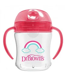 Dr Browns Soft-Spout Transition Cup with Handles Pink - 180 ml