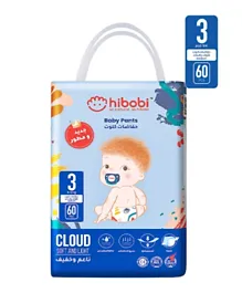 Hibobi -Ultra Soft Absorbent Pants Diapers - Size 3 - 5-11Kg - 60Pcs