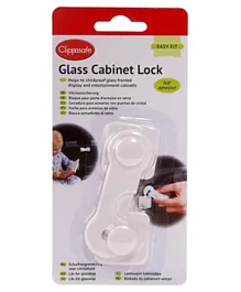 Clippasafe Glass Cabinet Lock - White