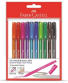 Faber Castell CX Colour Ball Pen Multicolor - Pack of 10