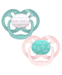 Dr Browns Advantage Pacifier Stage 2 Pink and Blue - Pack of 2
