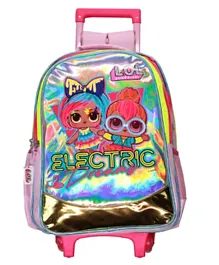 L.O.L Neon Trolley Backpack F21 Pink Multi Color - 17 inches