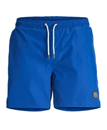 Jack & Jones Junior Elastic Waist Swim Shorts - Blue