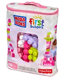 Mega Bloks First Builders Building Bag Pink - 60 pieces