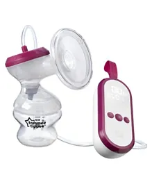 Tommee Tippee Made for Me Electric Breast Pump with USB rechargeable & portable Massage unit - White and Purple