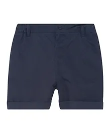 Cheekee Munkee Solid Zip & Button Shorts - Navy Blue