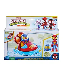Spidey and His Amazing Friends -Web-Spinners Spidey with Hover Spinner Toy Car