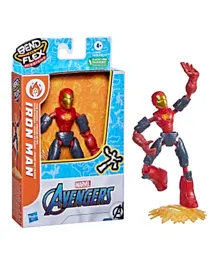 Marvel Avengers Bend and Flex Missions Iron Man Fire Mission Action Figure - 6 Inch