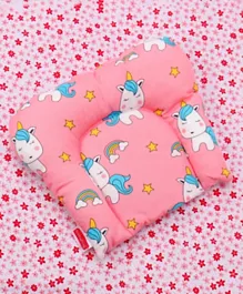 Babyhug U Shape Pillow Unicorn Print - Pink