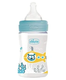 Chicco Well Being Plastic Bottle + Slow Flow Silicone Neutral - 150ml