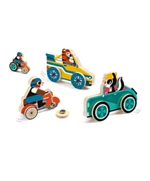 Djeco Clip n Roll Wood Puzzle - 15 Pieces